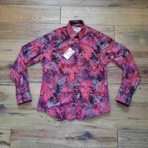 7 Downie St Elegant Formal Printed Button Shirt